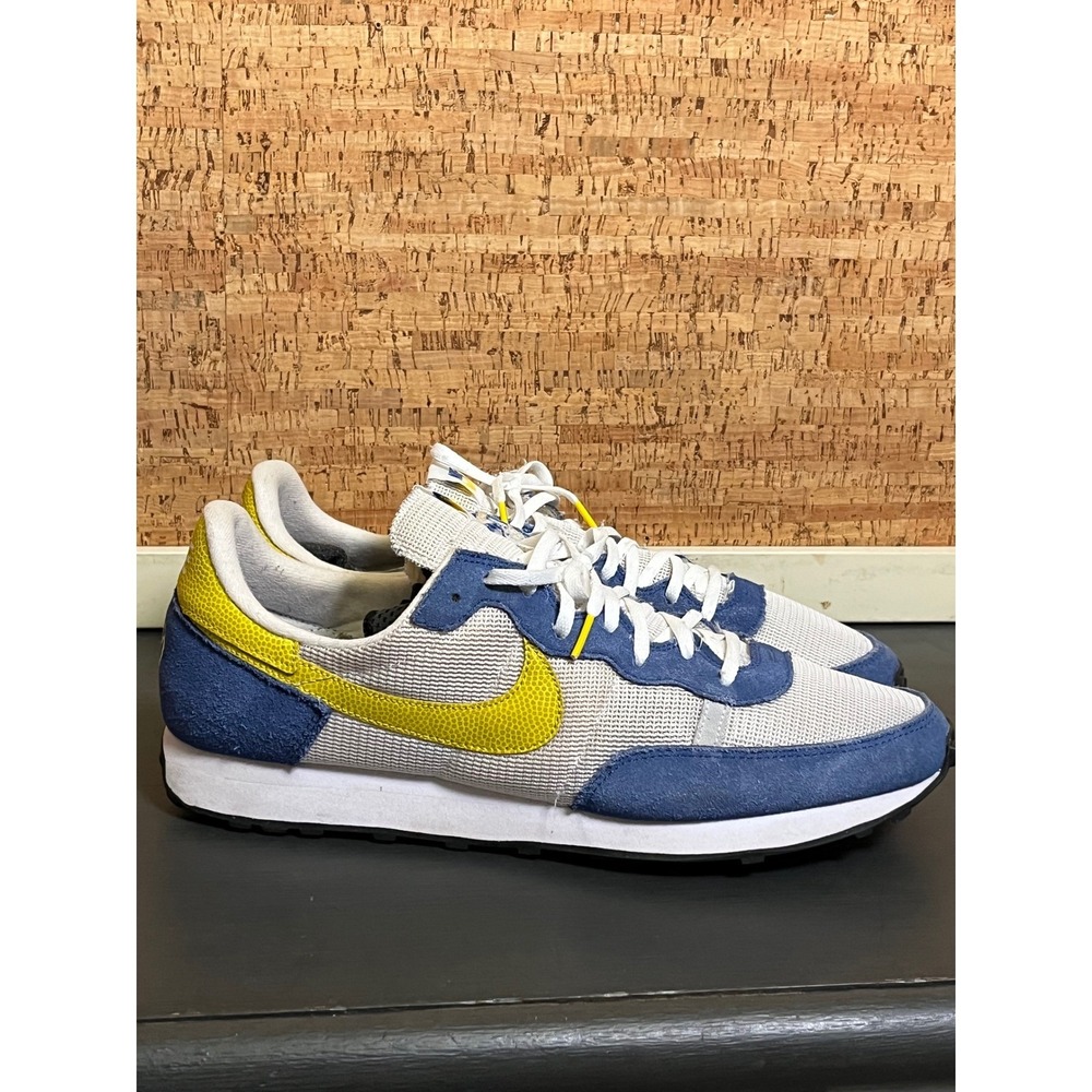 Nike Waffle Trainer 2 DC1413 100 Mens Size 13 Blue Yellow Casual Sneakers‎